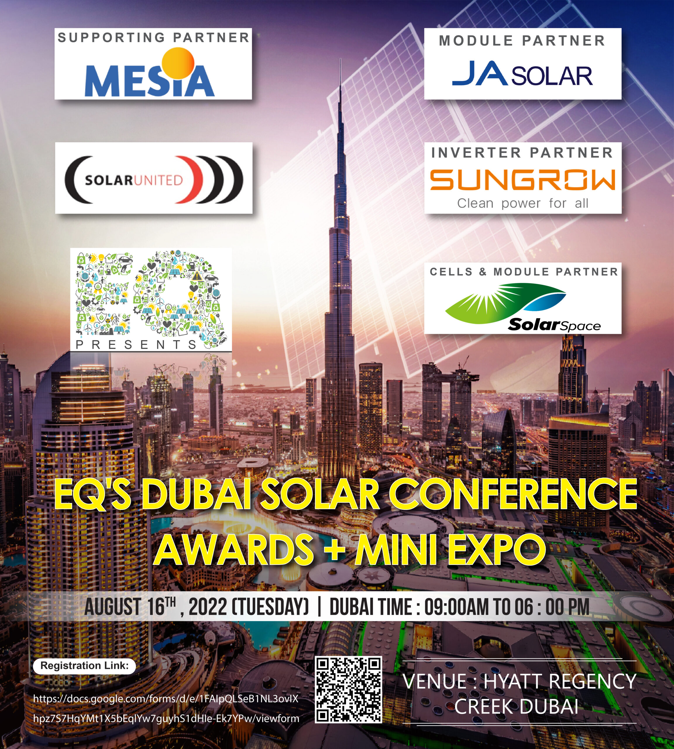 EQ’s Dubai Solar Conference + Awards + Mini Expo
