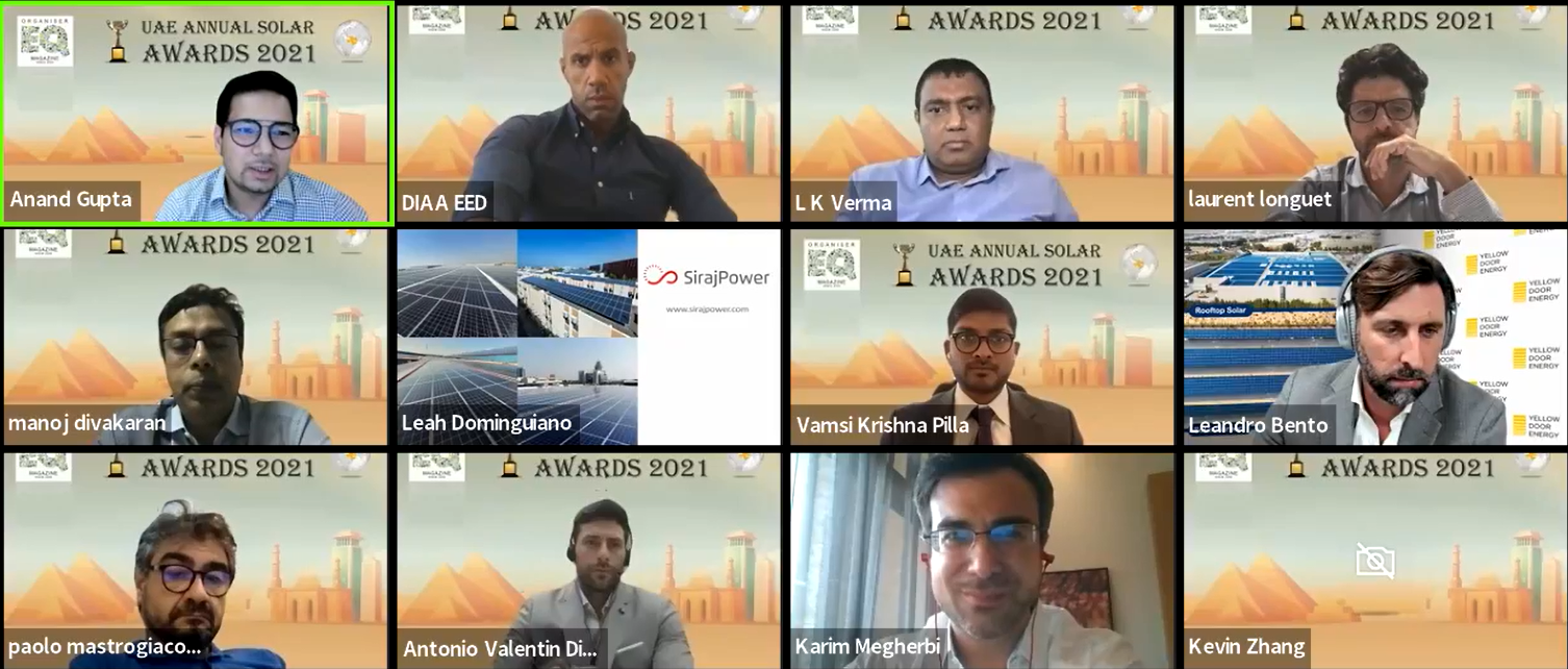 UAE Annual Solar Awards 2021 eAwards Powered by EQ iSearch on Nov 30, 2021