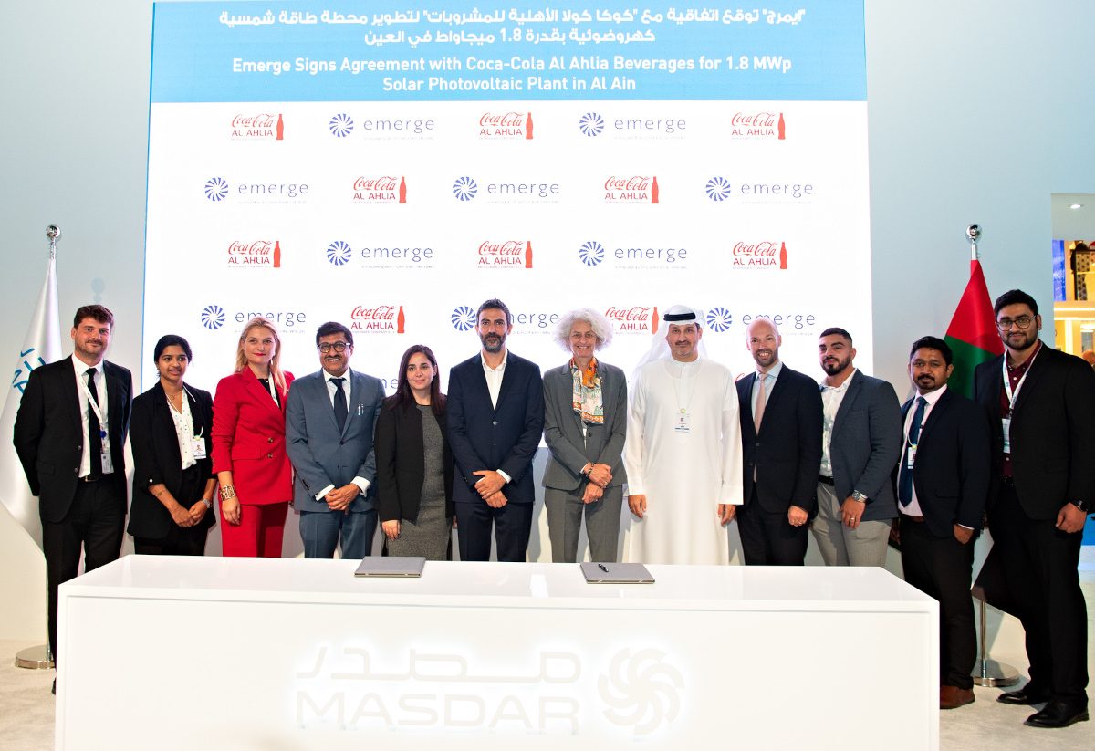 Masdar’s Emerge Partners with Coca-Cola Al Ahlia Beverages’ on new Solar Project – EQ Mag